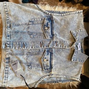 Womens Jean vest, size L